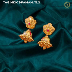 Traditional Gold Jhumka Earrings - 5.2g
