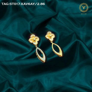 Blossom Drop Gold Earrings - 2.86g